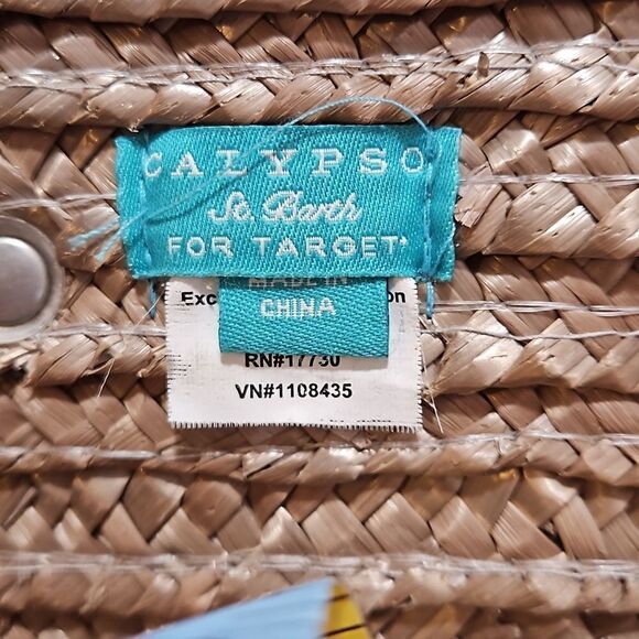 Sequined straw bag by calypso - Picture 4 of 7